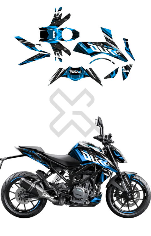 Duke 200 Bs6 Full Body Sticker | Duke 250 Full Graphics